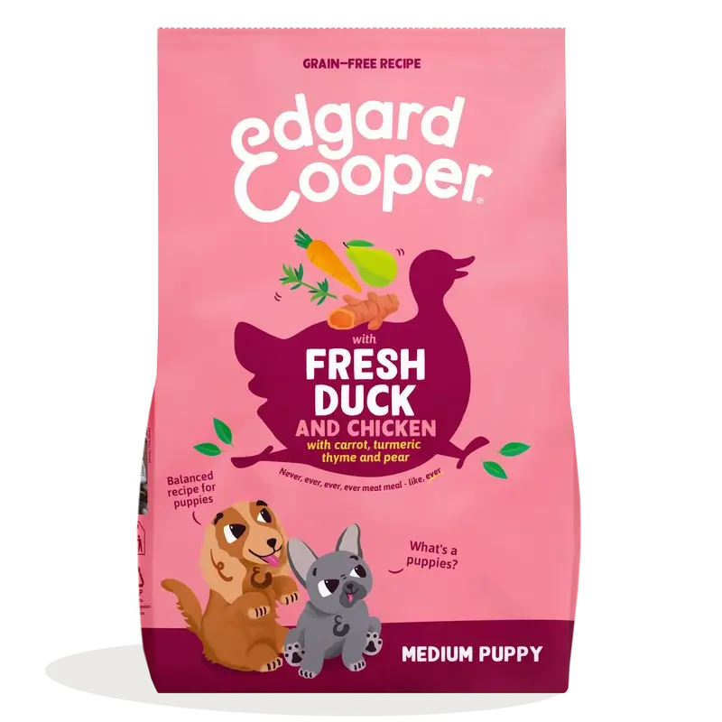 Edgard & Cooper Alimento para cachorros médio com pato fresco e frango , 7 kg