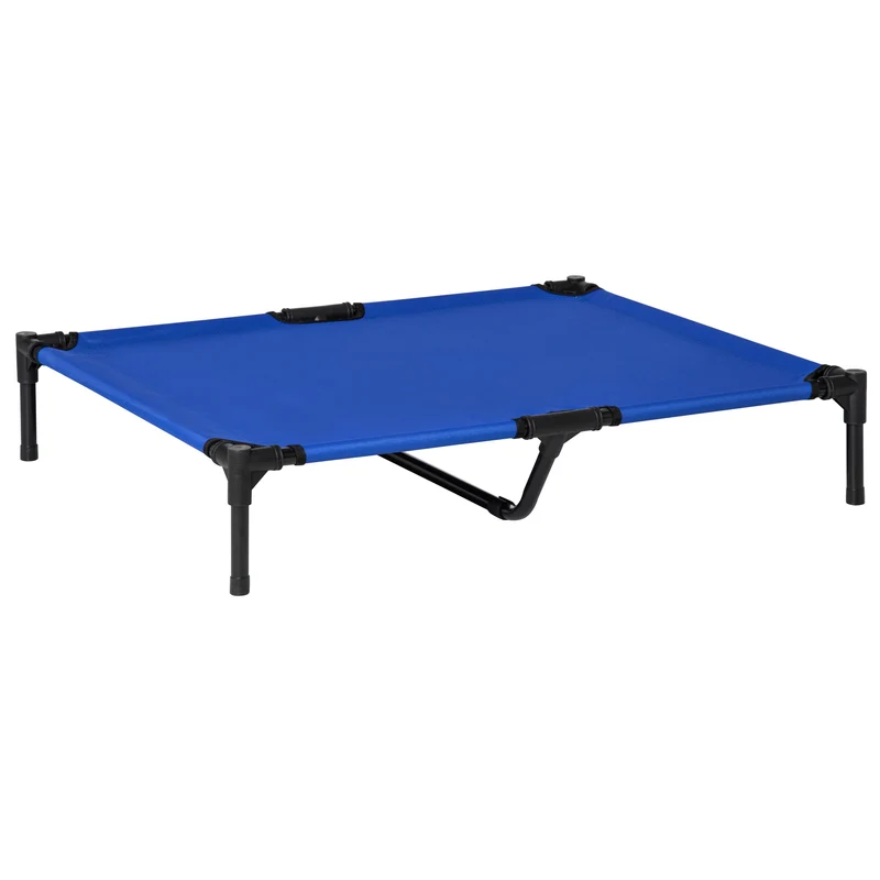 Pawhut Cama Elevada Para Perros Refrescante Y Transpirable 92x76x18 Cm Azul
