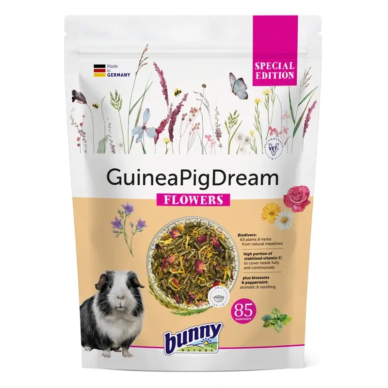 Bunny Cobaya Dream Food Edição Especial Flores 1,5Kg