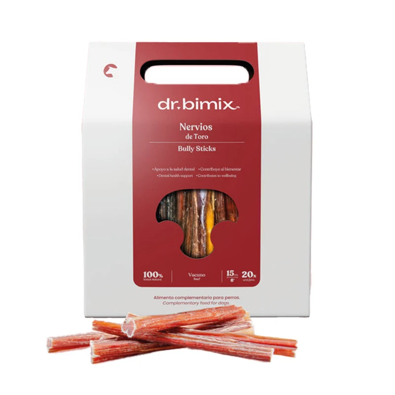 Snack de Nervio de Toro para Perros de Larga Duración 15 cm 450 g dr.bimix