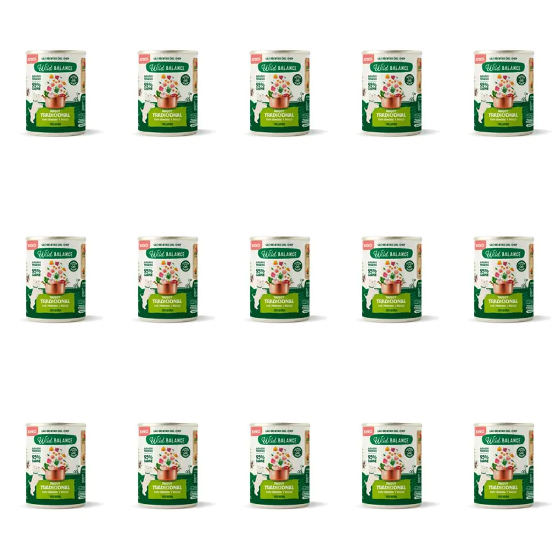 Wild Balance Traditional Ragout With Beef, Chicken & Vegetables For Dogs, 400 g, Embalagem de 15