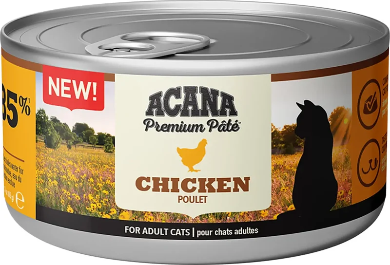 Acana Feline Premium Pate Chicken 24X85Grams alimento húmido para gato