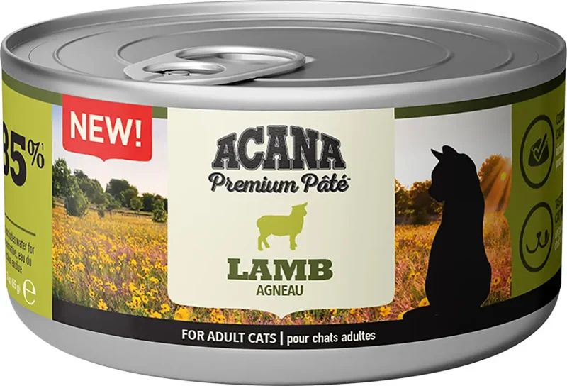 Acana Feline Premium Pate Lamb 24X85Grs alimento húmido para gato