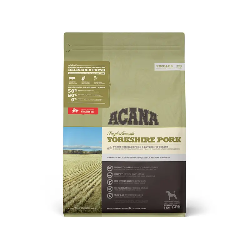 Acana Canine Adult Singles Yorkshire Pork 2Kg de comida para cão