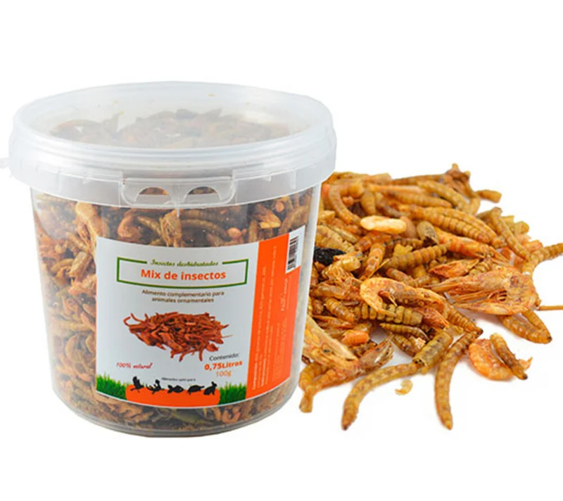 Mix De Insectos Secos. Alimento Deshidratado Para Gallinas, Pavos, Faisanes Y Otras Aves De Corral (100 G)