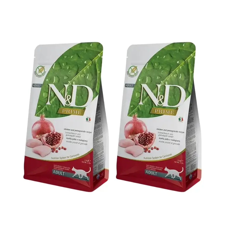 Farmina N&D Cat Prime Chicken 5Kg, Ração para gatos, embalagem com 2 unidades