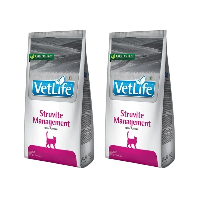 Farmina Vet Life Cat Struvite Management 5Kg, Alimento para gatos, embalagem de 2