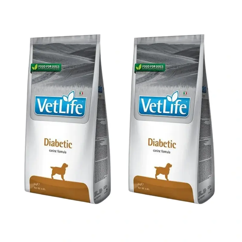 Farmina Vet Life Dog Diabetic 12Kg, Ração para Cães, Embalagem de 2