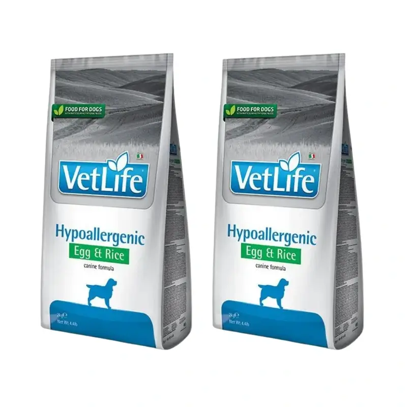 Farmina Vet Life Dog Hypoallergenic Egg 12Kg, Ração para Cães, Embalagem de 2